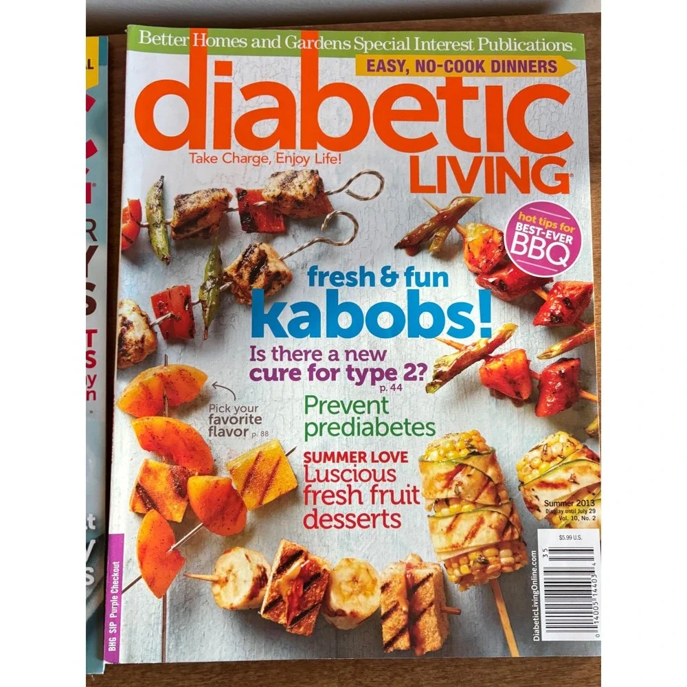 Lot of 4 Diabetic Living‎ Magazines 2013 Spring Summer Fall Winter BHG Recipes